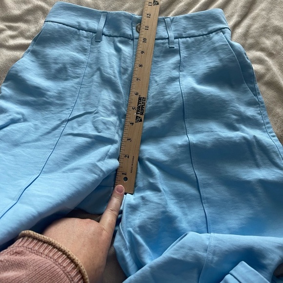 A new day trouser seamed cuffed cotton powdered blue pants - Picture 8 of 10